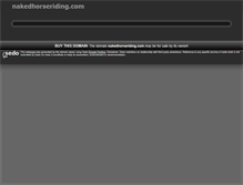 Tablet Screenshot of nakedhorseriding.com